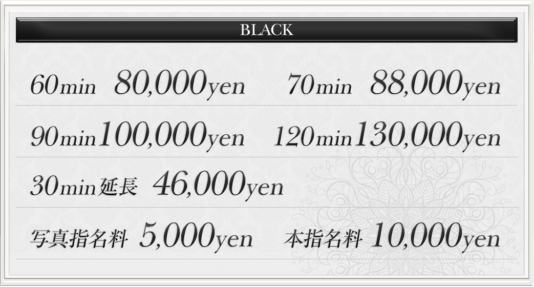 blackの料金